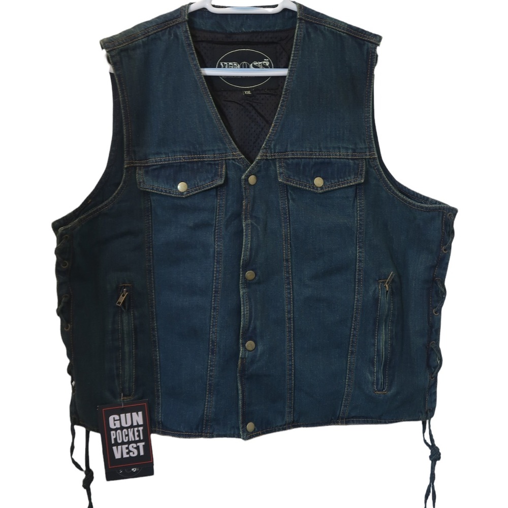 MBOSS Motorcycle Apparel Gun Pocket Vest, Size XXL